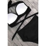 Yüksek Bel Siyah Şık Bikini Takım