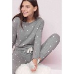 Kalpli Pijama Takım Gri