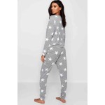 Penye Yıldızlı Eşofman Pijama Takım Çok Renkli