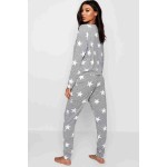 Penye Yıldızlı  Pijama Üst Çok Renkli